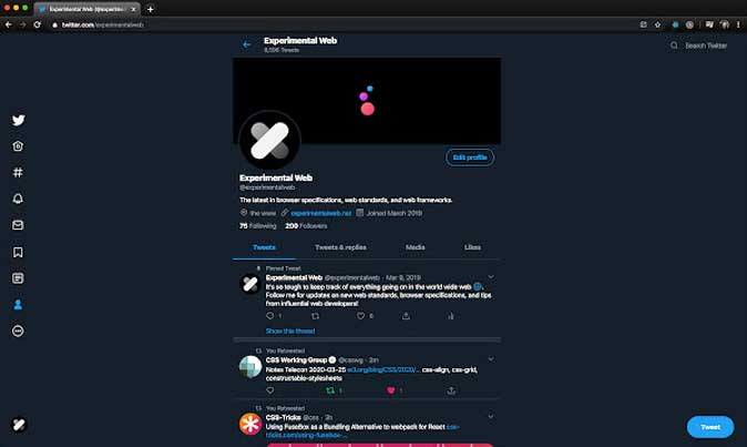 Минимальное расширение Twitter для Chrome