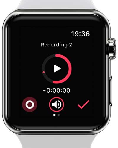 отмеченный скриншот приложения Apple Watch