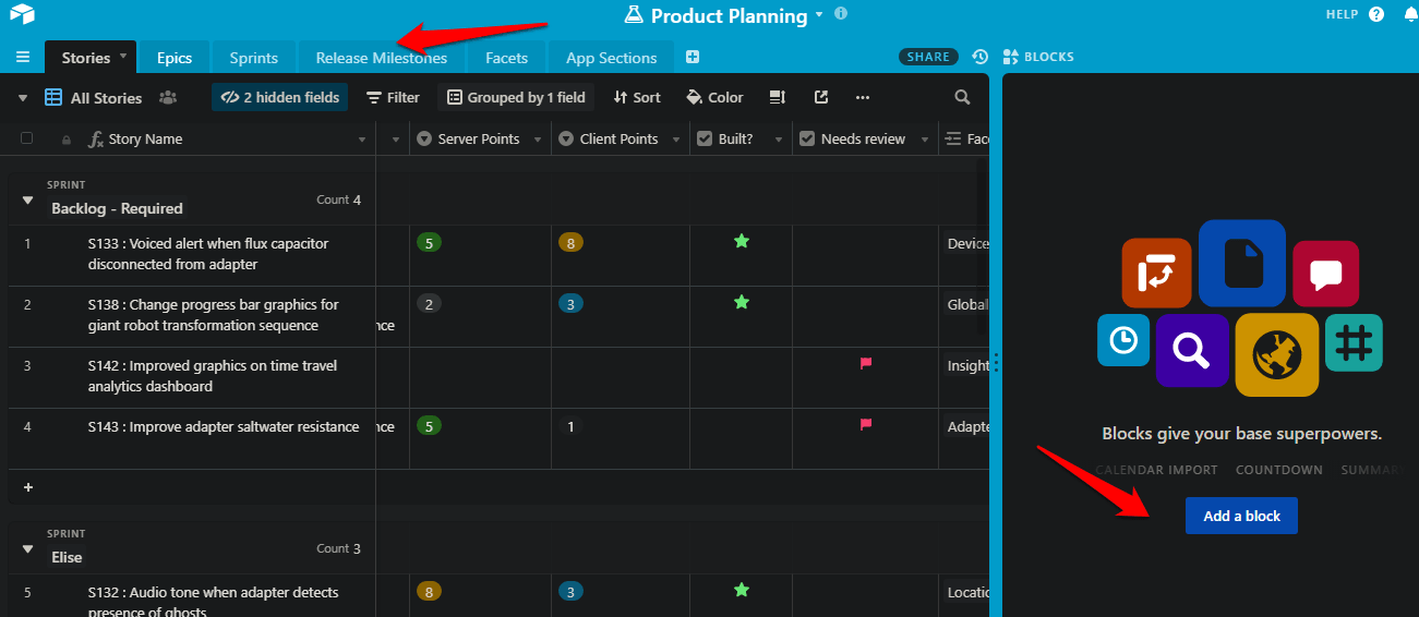 airtable — это база данных