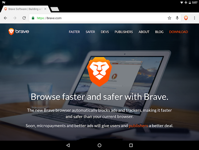 Браузер для Android с открытым исходным кодом - Brave Browser