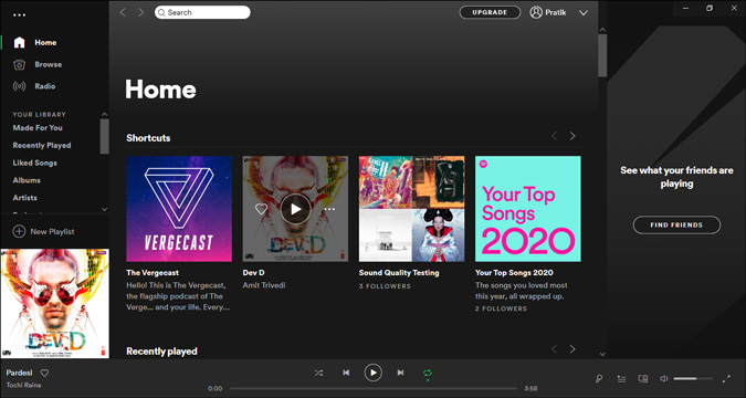 приложение Spotify на Windows