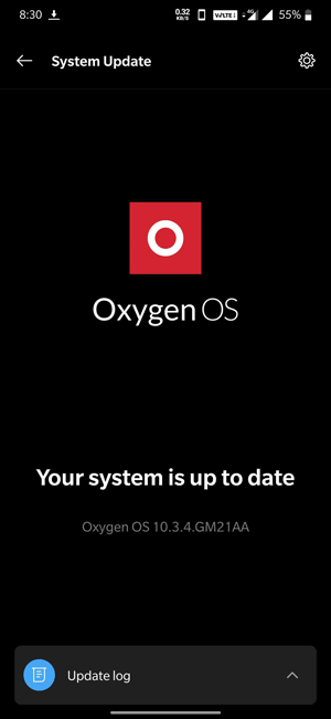 проверка обновлений Android на Oxygen OS