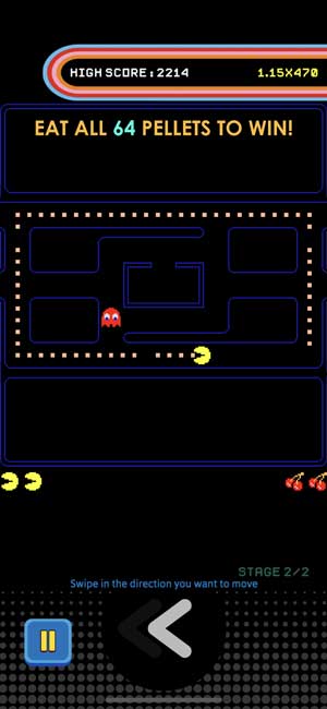 новый pac man в виде приложения на iphone