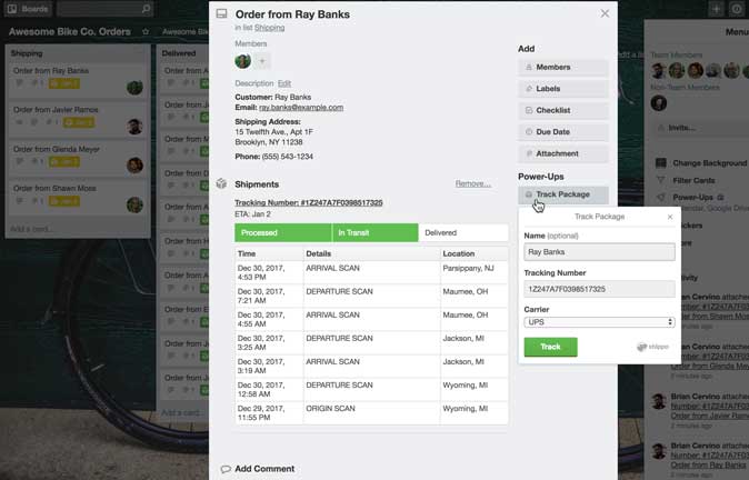 Отслеживайте все поставки с помощью включения трекера посылок Trello
