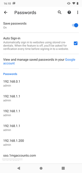 как проверить сохраненный пароль в Chrome Mobile-пароли