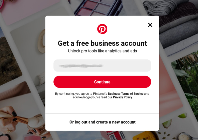 Создание бесплатного бизнес-аккаунта Pinterest