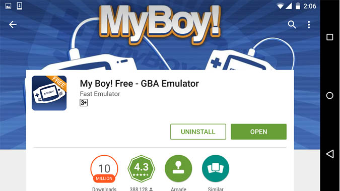 играйте в ретро-игры на Android с myboy