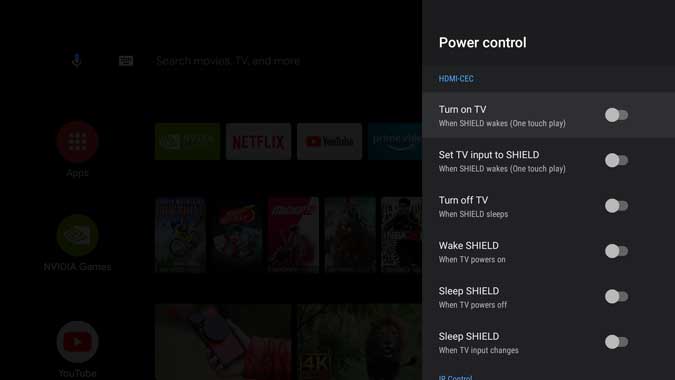 Управление телевизором с помощью Shield TV