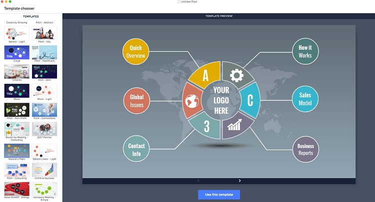 приложение для презентаций Prezi