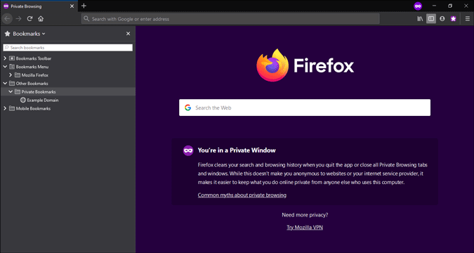 Закладка Firefox, защищенная паролем