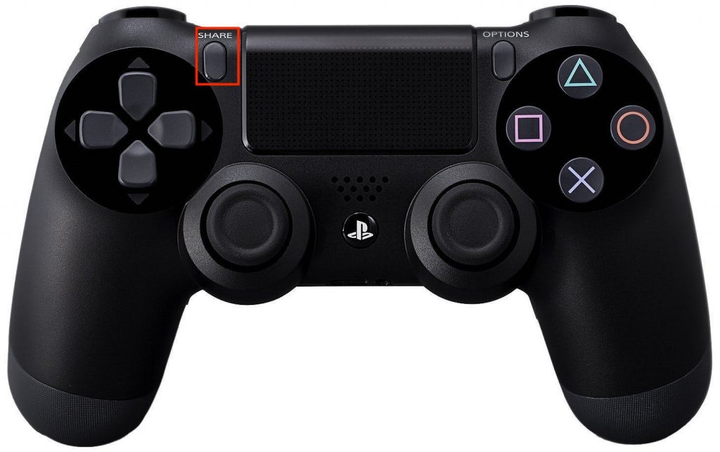 ps4_controller — опция поделиться