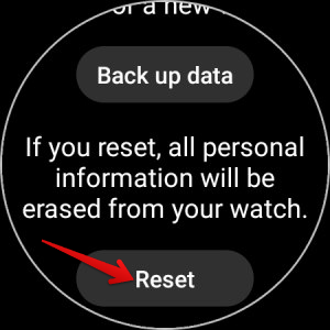 Сброс Galaxy Watch