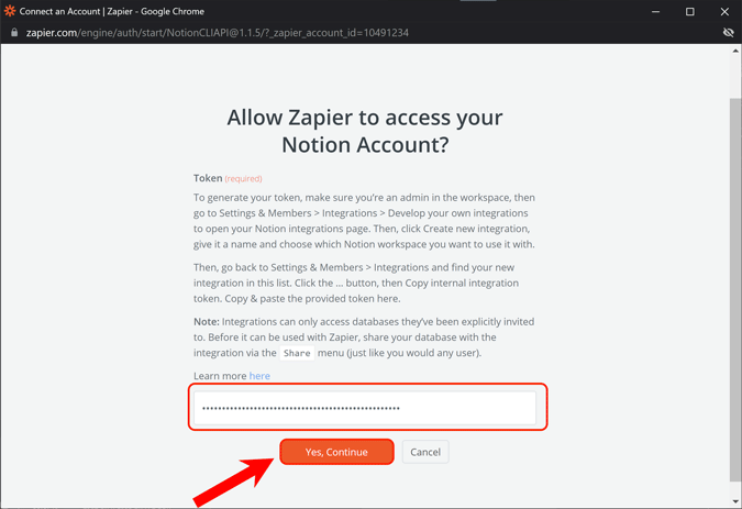 секретный токен в Zapier