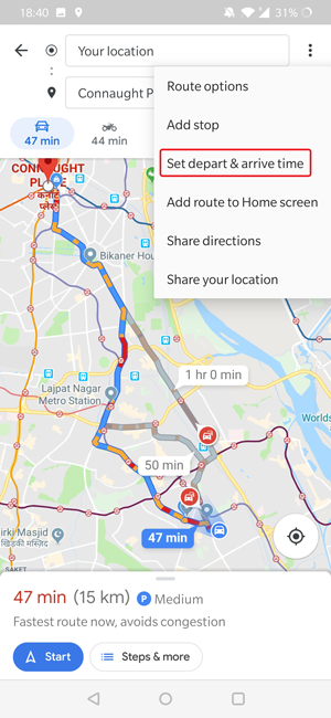 Карты Google предсказывают пробки