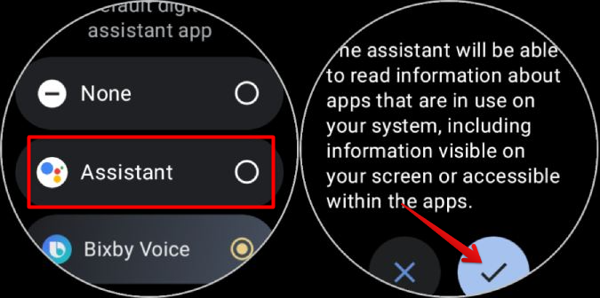 Настройка Google Assistant в качестве помощника по умолчанию на Galaxy Watch