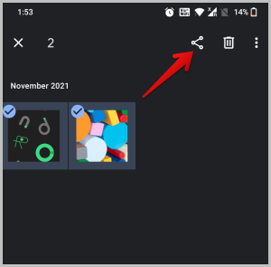 Обмен фотографиями с телефона Android