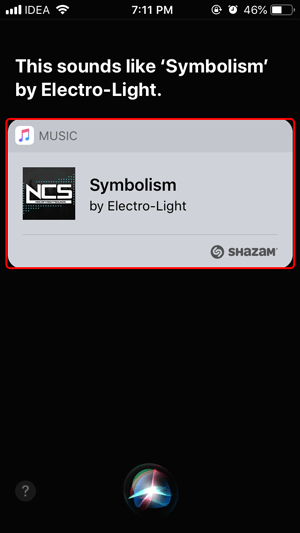 Siri-идентифицирует-песню