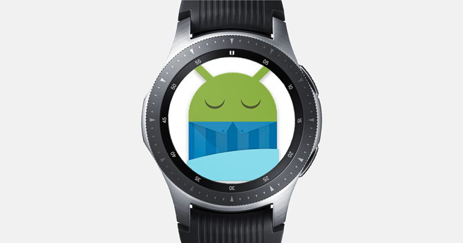 Скриншот Galaxy Watch со спящим режимом Android