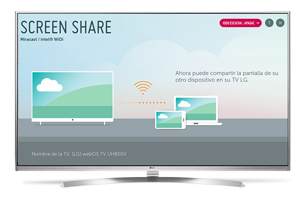 дублирование экрана телевизора LG Smart TV
