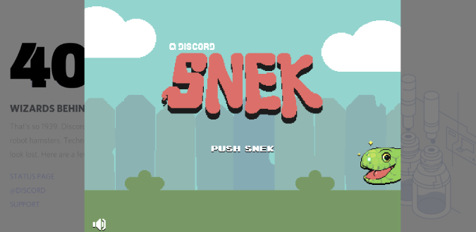 Играю в игру SNEK на Discord