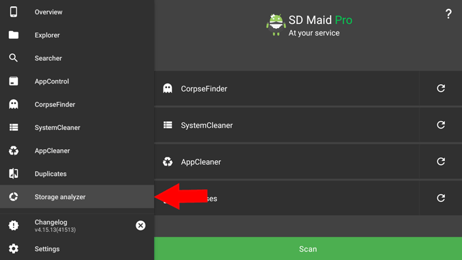 Анализатор памяти в SDmaid Pro Firestick