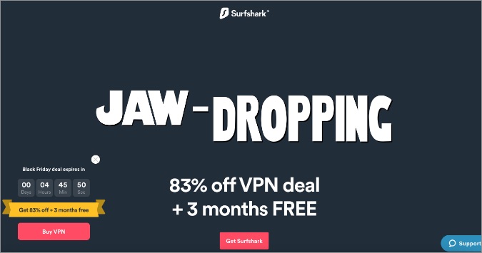 Предложение Surfshark VPN в Черную пятницу