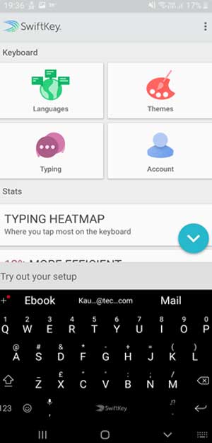 Swiftkey - клавиатура с темным режимом