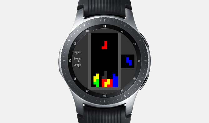 Лучшие игры для Galaxy Watch — Tetris S2