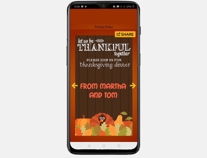 лучшие приложения на День благодарения — открытки для Android