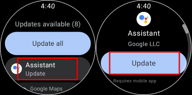 Обновление Google Assistant на Galaxy Watch