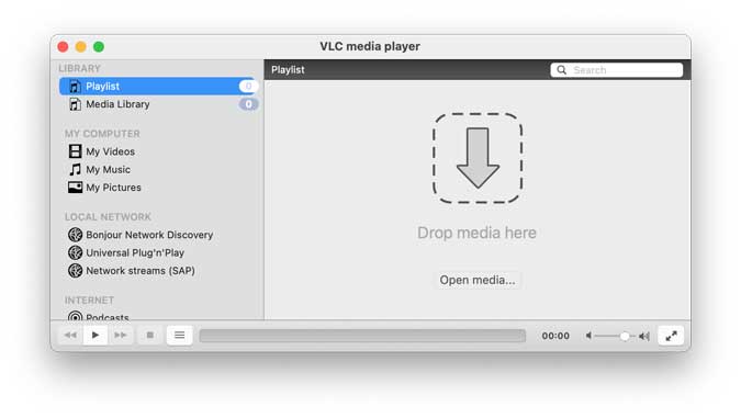 Медиаплеер VLC для macOS