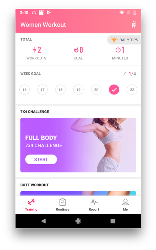 Женский фитнес - приложения для тренировок на андроид и ios