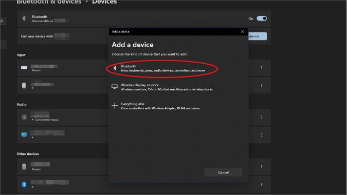 Windows Bluetooth Добавить устройство