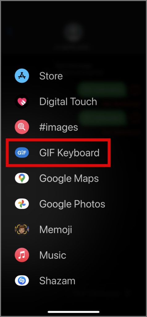Нашел GIF-клавиатуру на iPhone