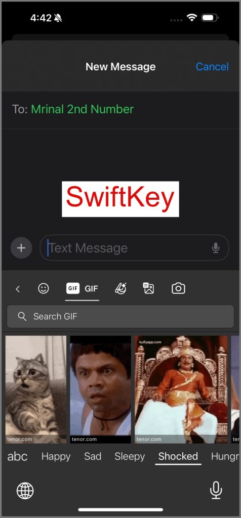 Использование GIF-файлов в SwiftKey