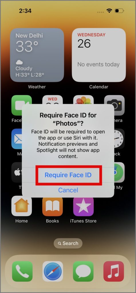 Защита Face ID для фотографий