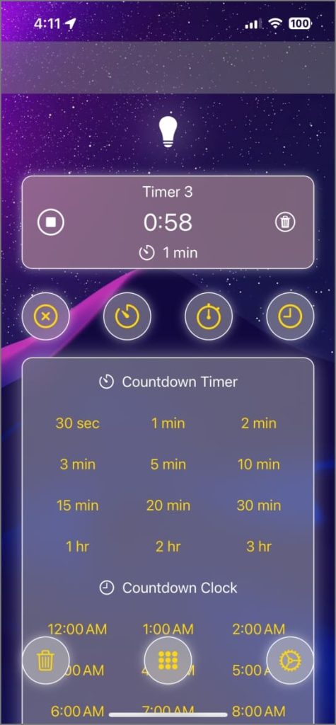 Приложение Torch Timer для iPhone