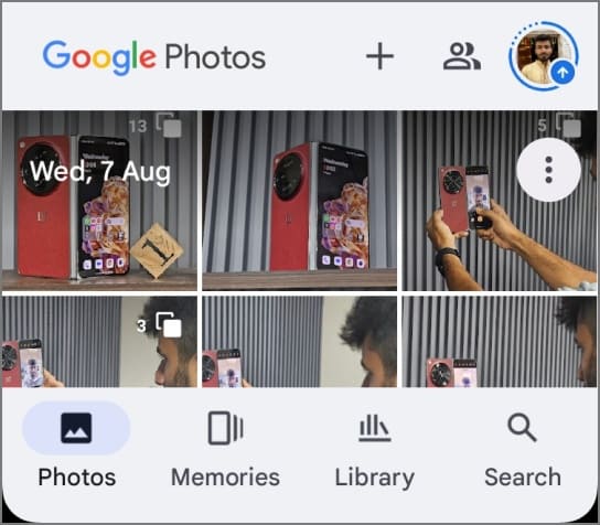 Приложение Google Photos на обложке Galaxy Z Flip 6