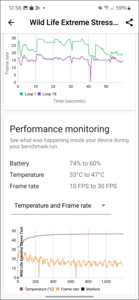 Exynos 2400e 3D Mark WildLife: экстремальный стресс-тест 2