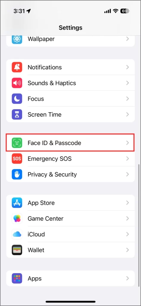 Живые действия в настройках iOS 18