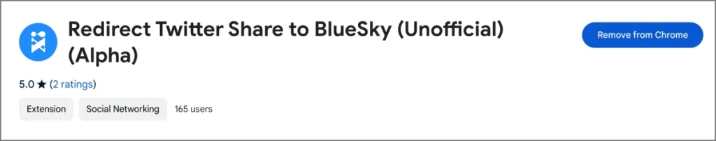 Перенаправить Twitter Share на расширение Bluesky для Chrome