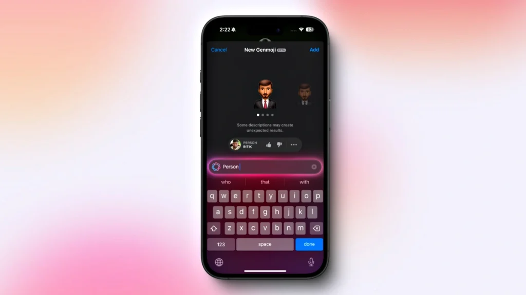 Как создать собственный эмодзи с помощью Genmoji на iOS 18.2