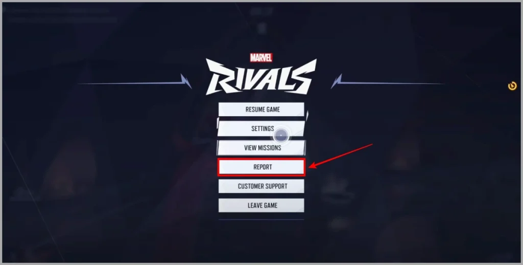 Как сообщить о мошенниках во время матча в Marvel Rivals