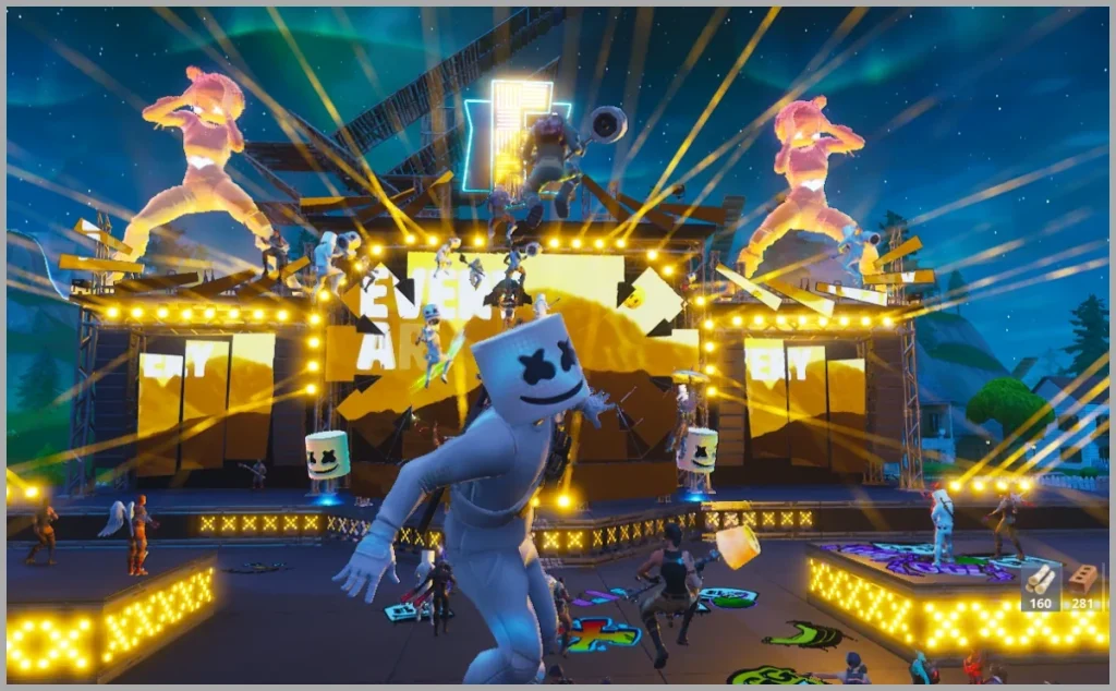 Живое мероприятие Marshmello Showtime в Fortnite, глава 1, сезон 7