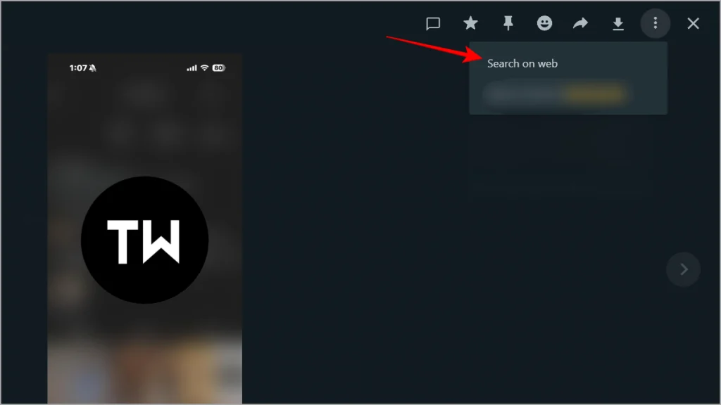 Использование обратного поиска изображений в WhatsApp Web