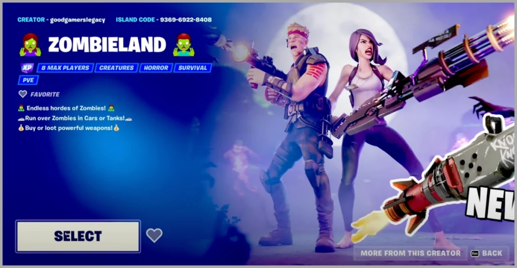 Креативные карты Zombieland Fortnite 9369-6922-8408