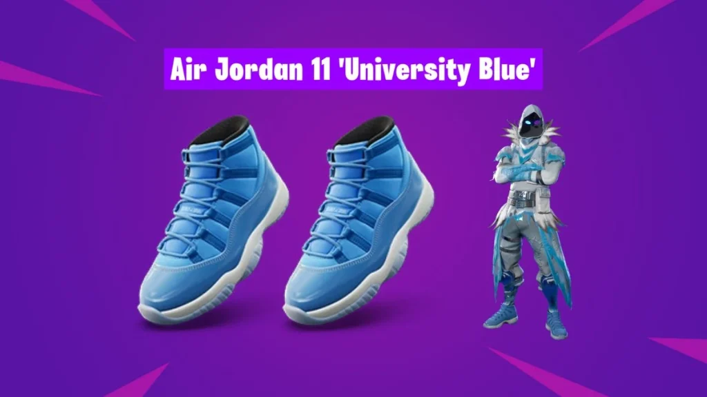 Frozen Raven в Air Jordan 11 «University Blue» в Fortnite