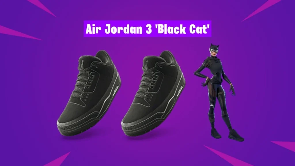 Женщина-кошка Зеро в Air Jordan 3 «Черная кошка» в Fortnite