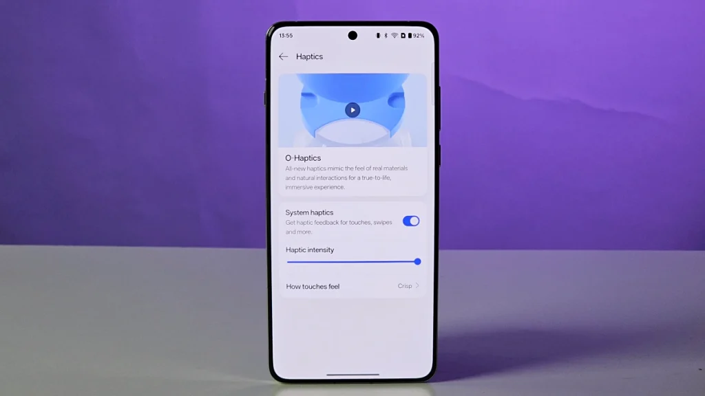 О Тактильные ощущения на OnePlus 13