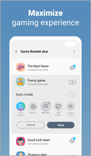 Модуль Game Booster Plus Good Lock на Samsung One UI 7